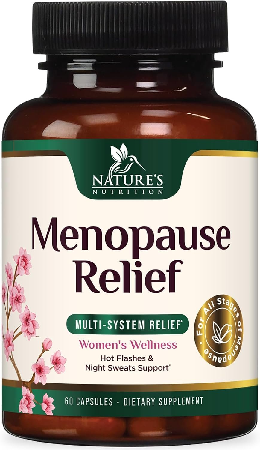 Menopause Supplements for Women – Best Probiotics for Women, Dong Quai, Black Cohosh, Ashwagandha – Natural Menopause Relief Support for Mild Hot Flashes & Night Sweats – Bottled in USA – 60 Capsules