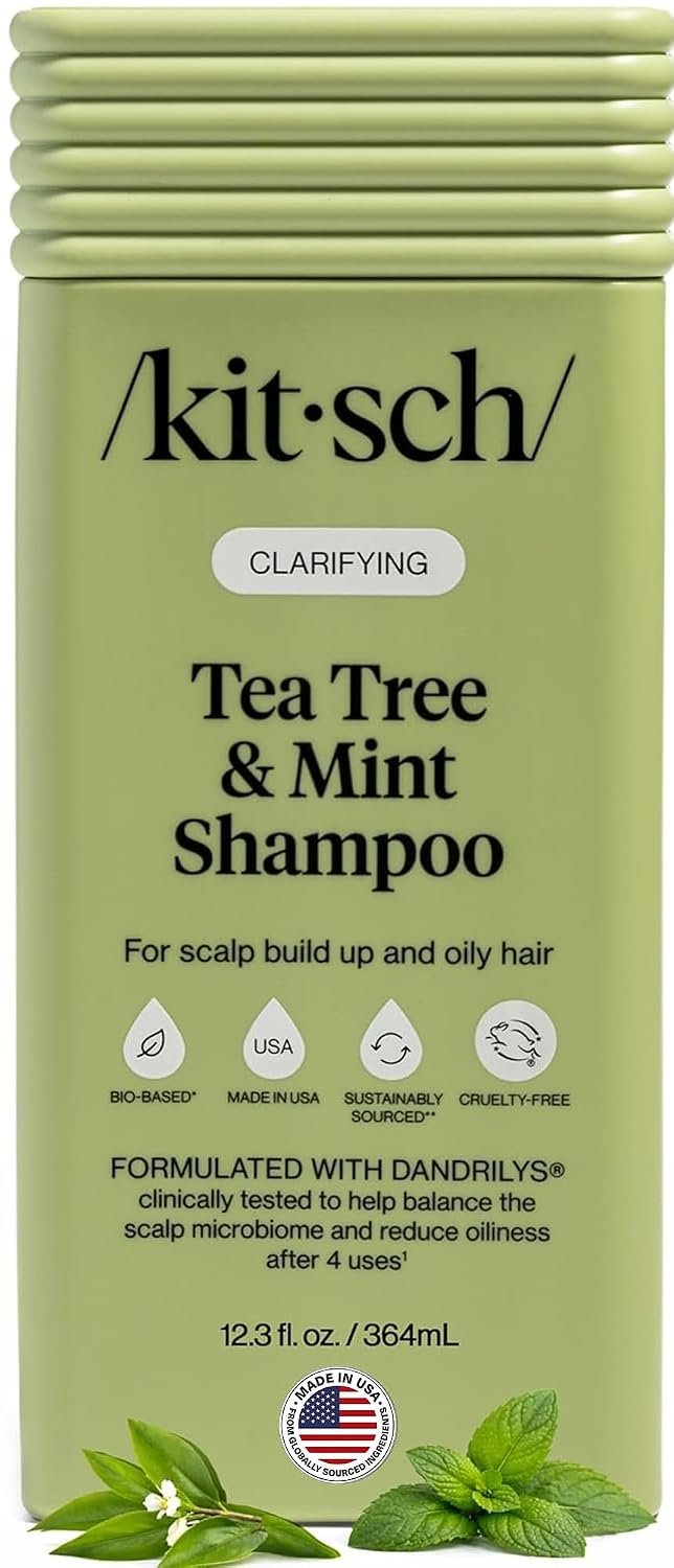 Kitsch Tea Tree & Mint Shampoo for Women & Men – Made in USA – 12.3 oz