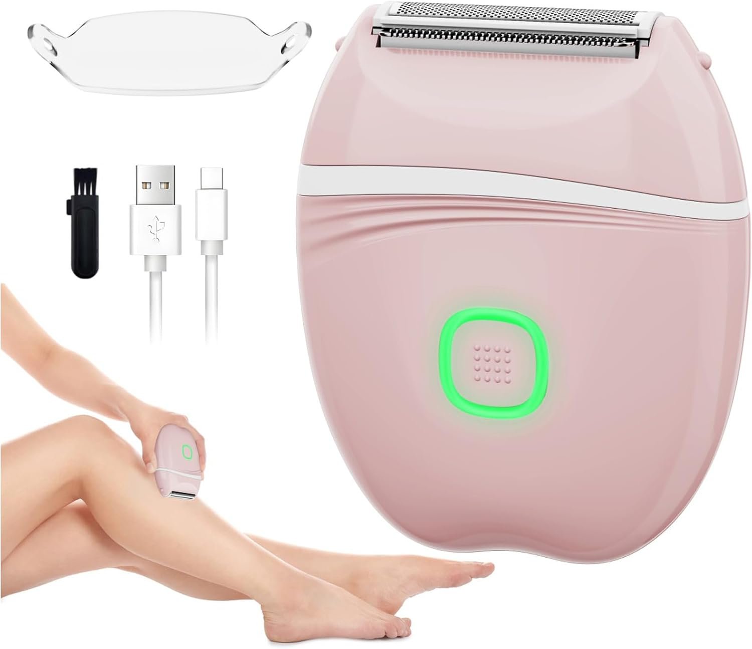 Women Electric Shaver, Rechargeable Electric Razor for Women, Body Hair Trimmer for Bikini Underarm Leg Arm Body Face Private Area