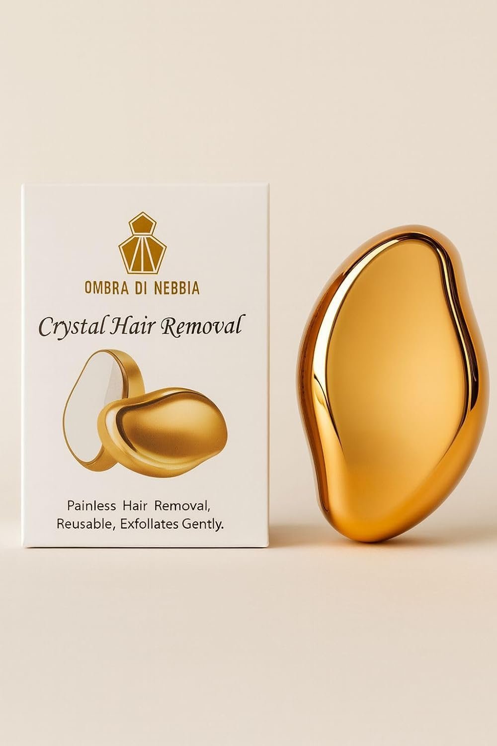 Gold Crystal Hair Eraser: Reusable Nano-Glass Hair Remover & Exfoliator for Smooth Skin – Painless Hair Removal Tool for Men & Women, Ideal for Leg & Body Hair Removal