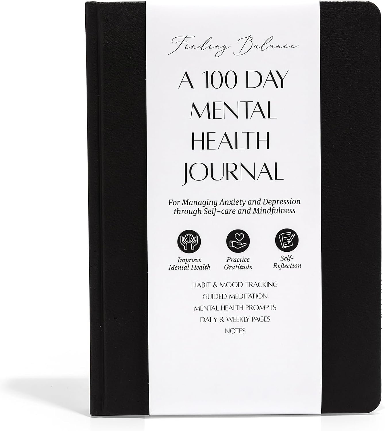 Mental Health Journal – 100-Day Guided Journal with Prompts for Self-Care, Mindfulness, Anxiety & Depression relief – Mood, Wellness & Emotions Trackers
