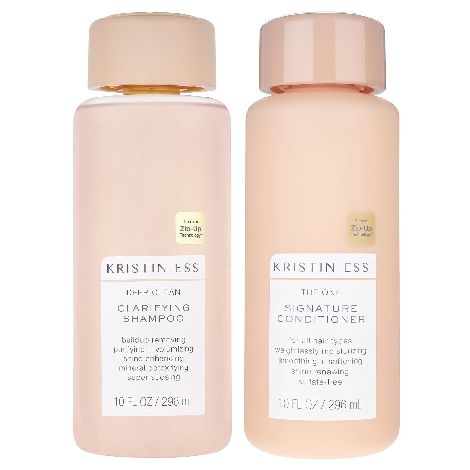 Kristin Ess Deep Clean Clarifying Shampoo and Conditioner Set for Oily & Dry Damaged Hair & Build Up – Moisturizes, Smooths, Detangles + Softens Hair – Sulfate Free, Color + Keratin Safe – 10oz