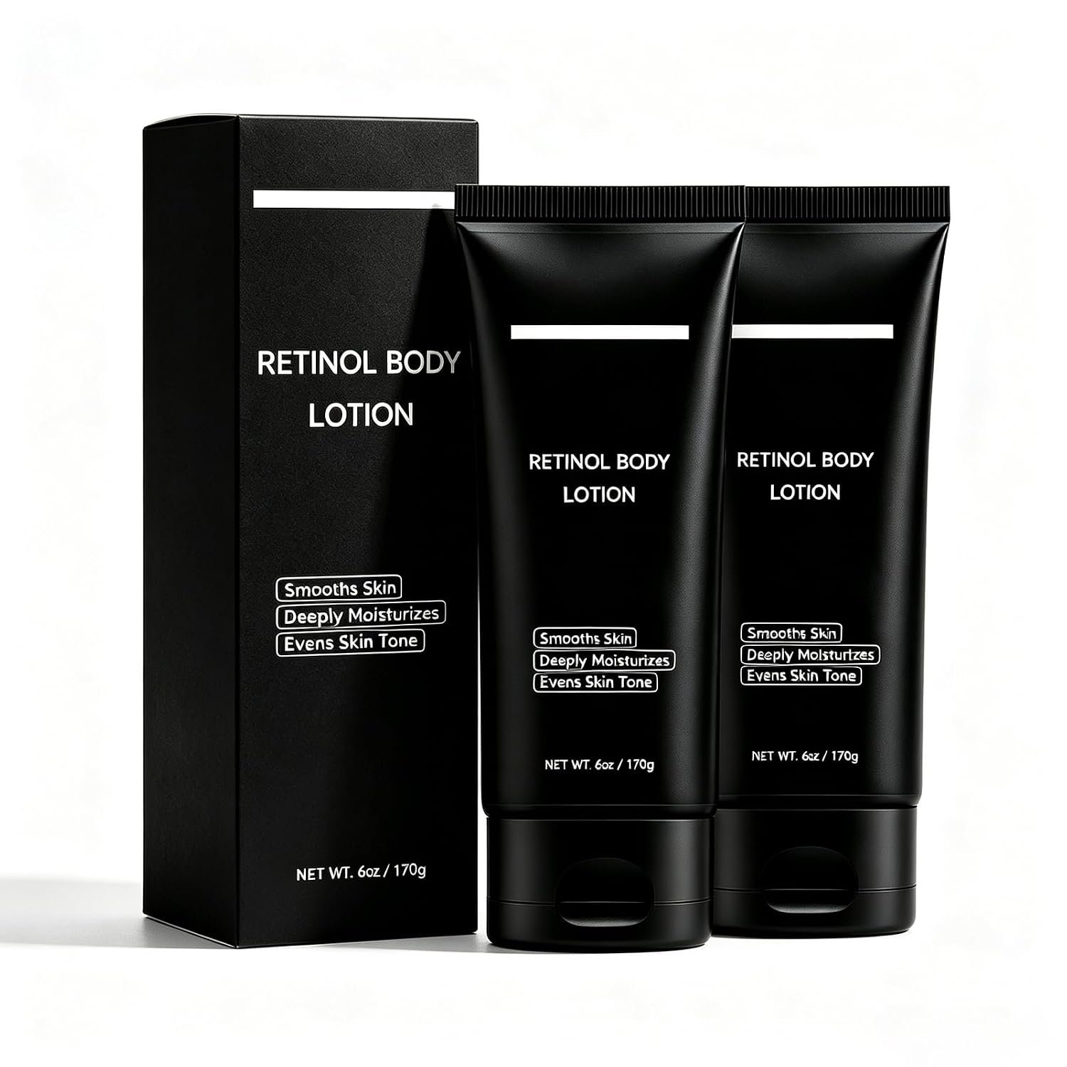 Dermatology Retinol Body Lotion for Women, Firming Body Cream for Crepey Skin, Daily Full Moisturizing Retinol Lotion for Neck, Arms, Legs & Full Body Skin Care, 6oz，2 PACK