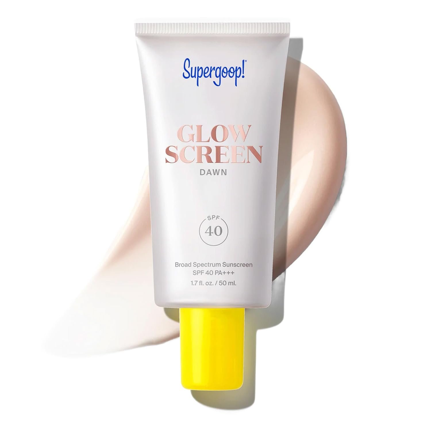 Supergoop! Glowscreen SPF 40 – Glowy Primer + Broad Spectrum Tinted Sunscreen – Helps Filter Blue Light – Hydration – Hyaluronic Acid & Vitamin B6