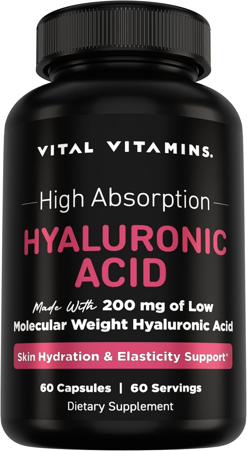 Vital Vitamins Hyaluronic Acid Supplements, 60 Capsules