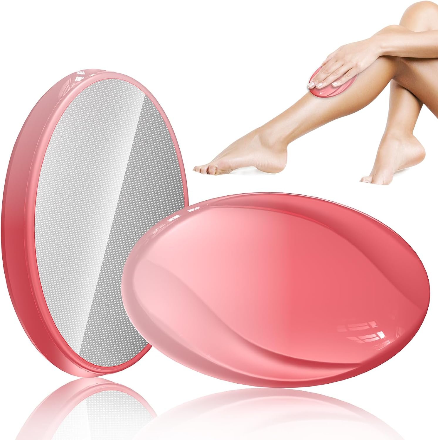 Crystal Hair Eraser for Women and Men, Reusable Crystal Hair Remover – Portable Magic Hair Removal Device – Painless Solution for Back, Arms, and Legs (Pink)