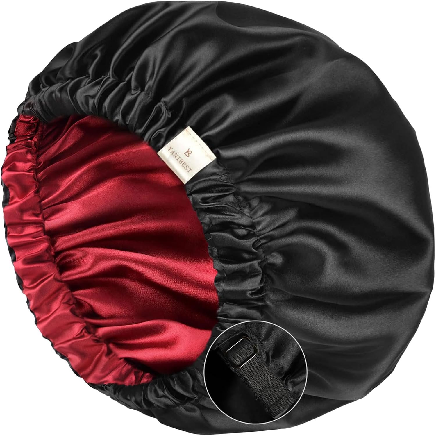 YANIBEST Satin Bonnet for Sleeping Women Men, Adjustable Hair Bonnet