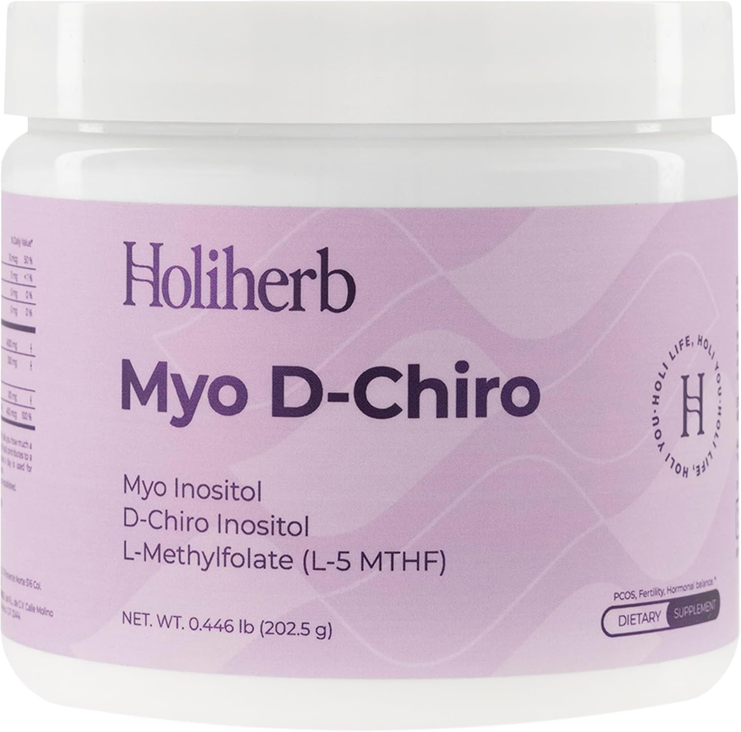 Holiherb Myo D-Chiro Inositol 40:1 Powder for Women | 4g Myo Inositol & 100mg D-Chiro Inositol | L-Methylfolate (L-5-MTHF) & Vitamin D3 | Hormonal Balance & Ovarian Wellness Support | 45 Servings