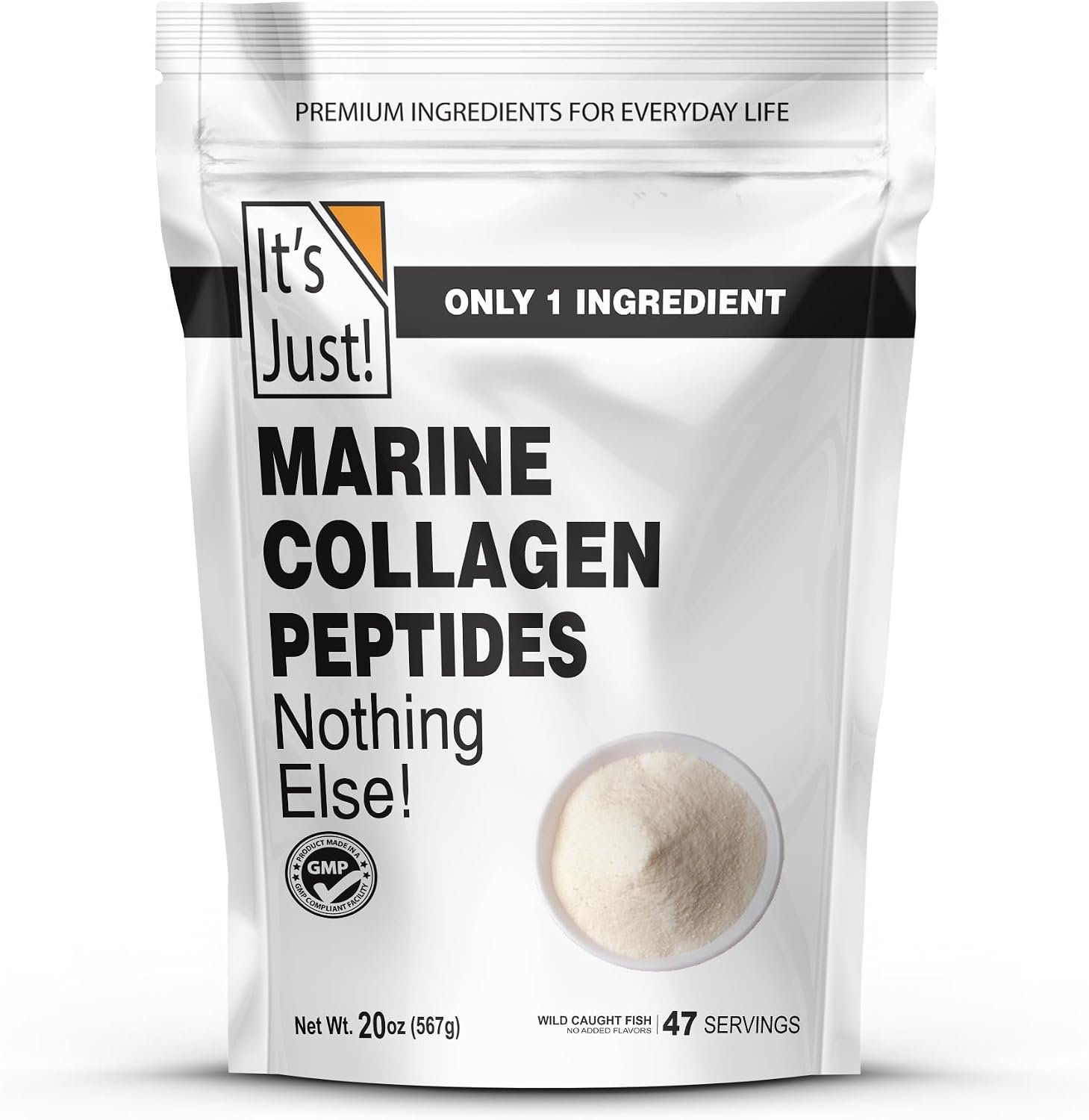 It’s Just! – Marine Collagen Peptide Protein Powder, 20oz