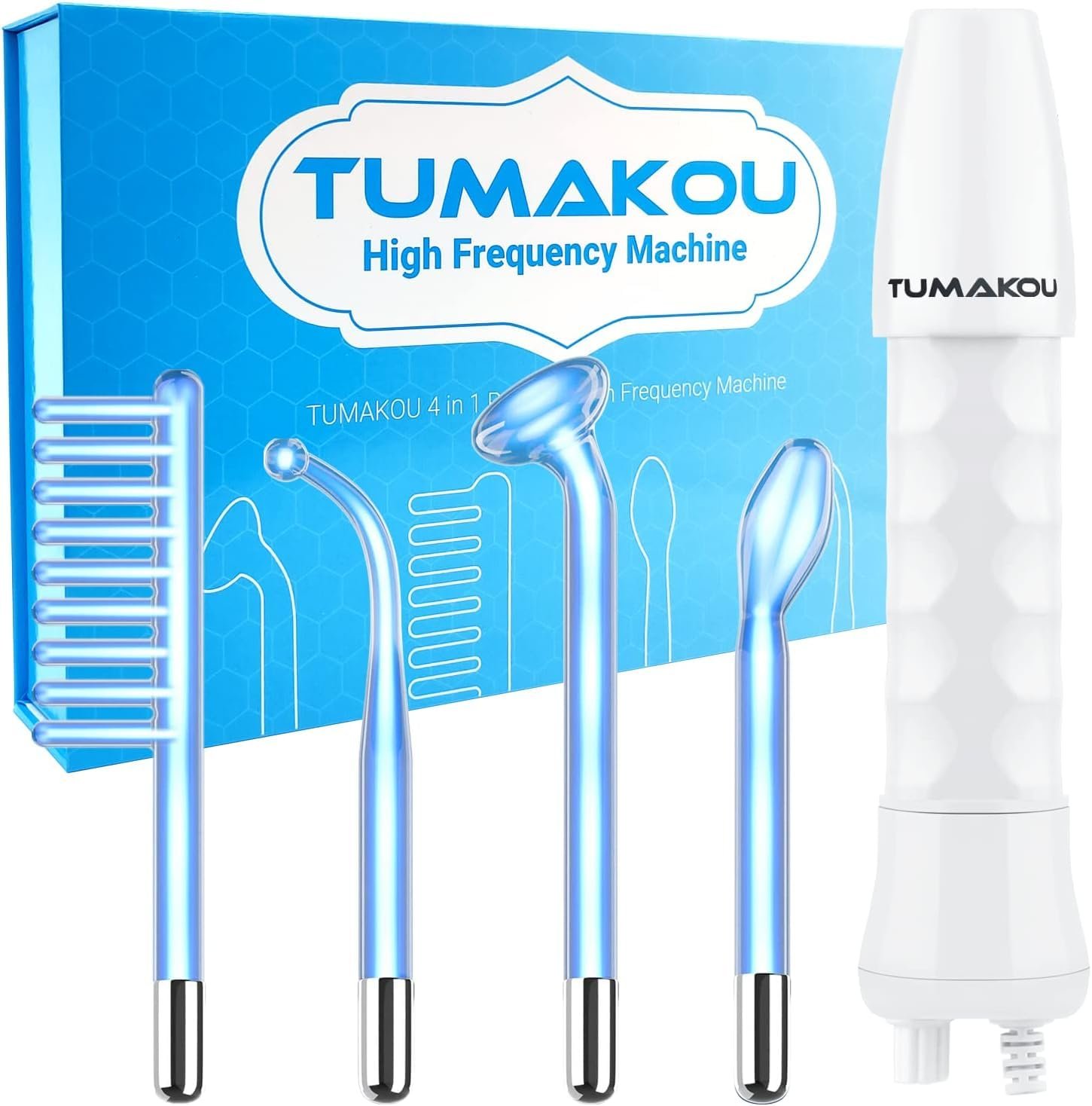 High Frequency Facial Wand – TUMAKOU Portable Handheld Blue