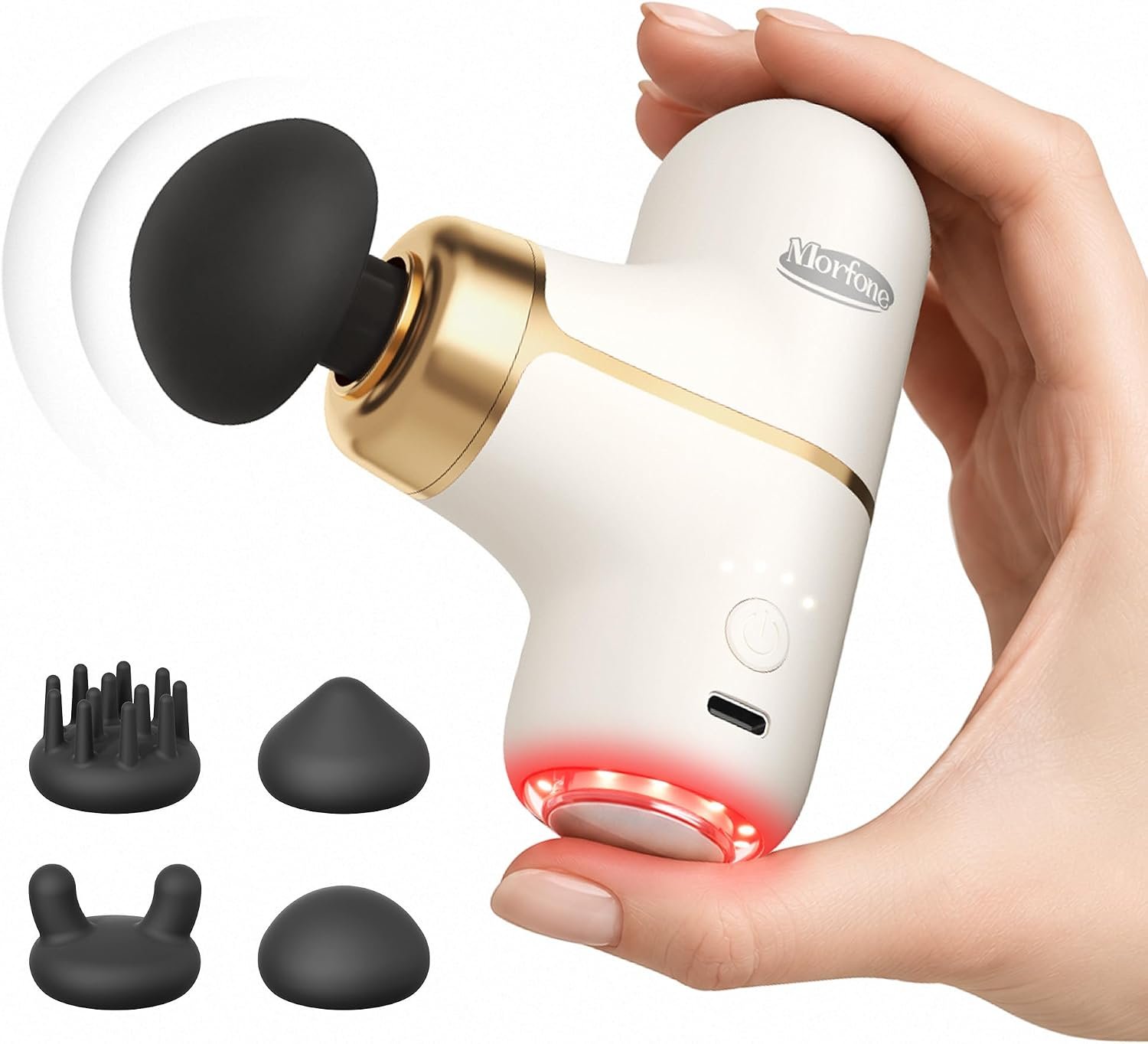 Super Mini Massage Gun with Heat & Red Light, 0.48 lb Travel massager Gun