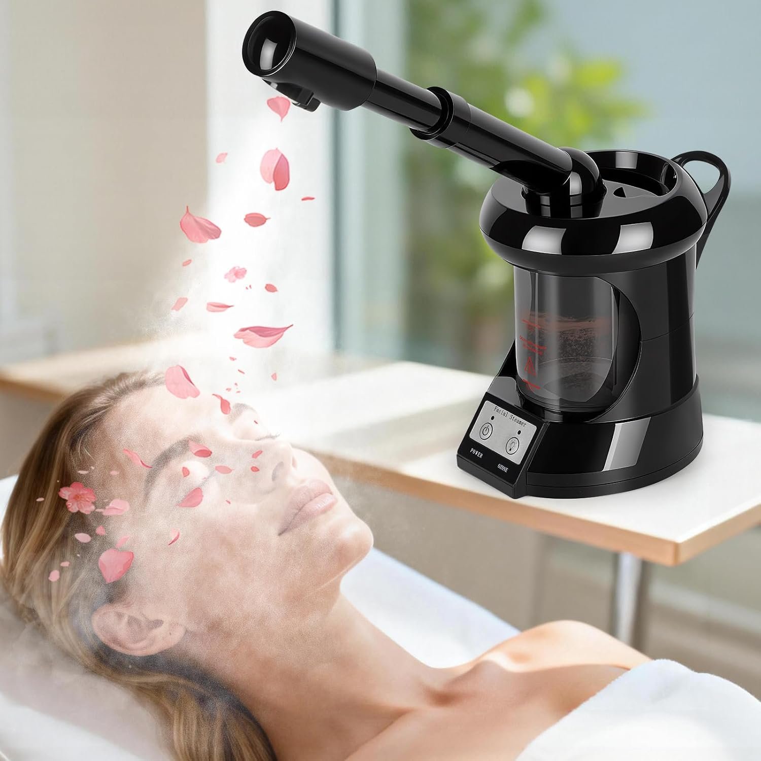 Facial Steamer with Extendable Arm, Deep Cleansing and Hydration