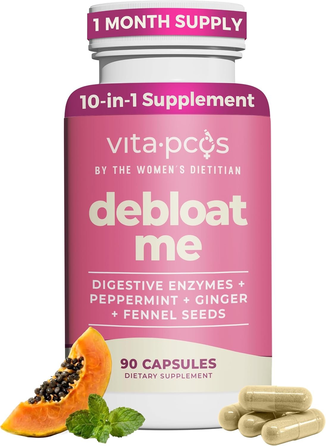Digestive Enzymes for Women – Digestive Supplements Debloat Me 90 Capsules
