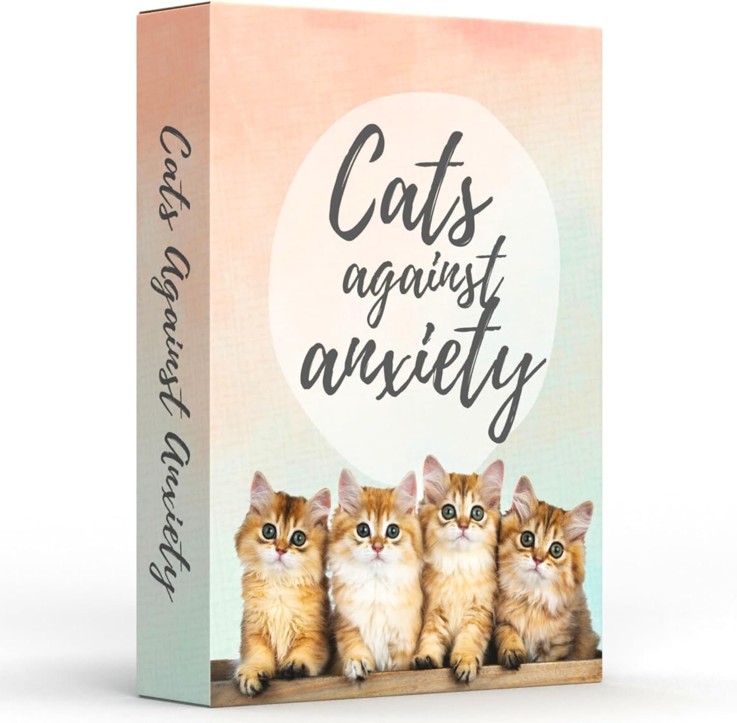 Cats Against Anxiety Cards – 50 Cards by Catchyourdreams for Self Esteem and Stress, Affirmations for Anxiety Emotions Cat Gifts for Women Men (Cats Against Anxiety)