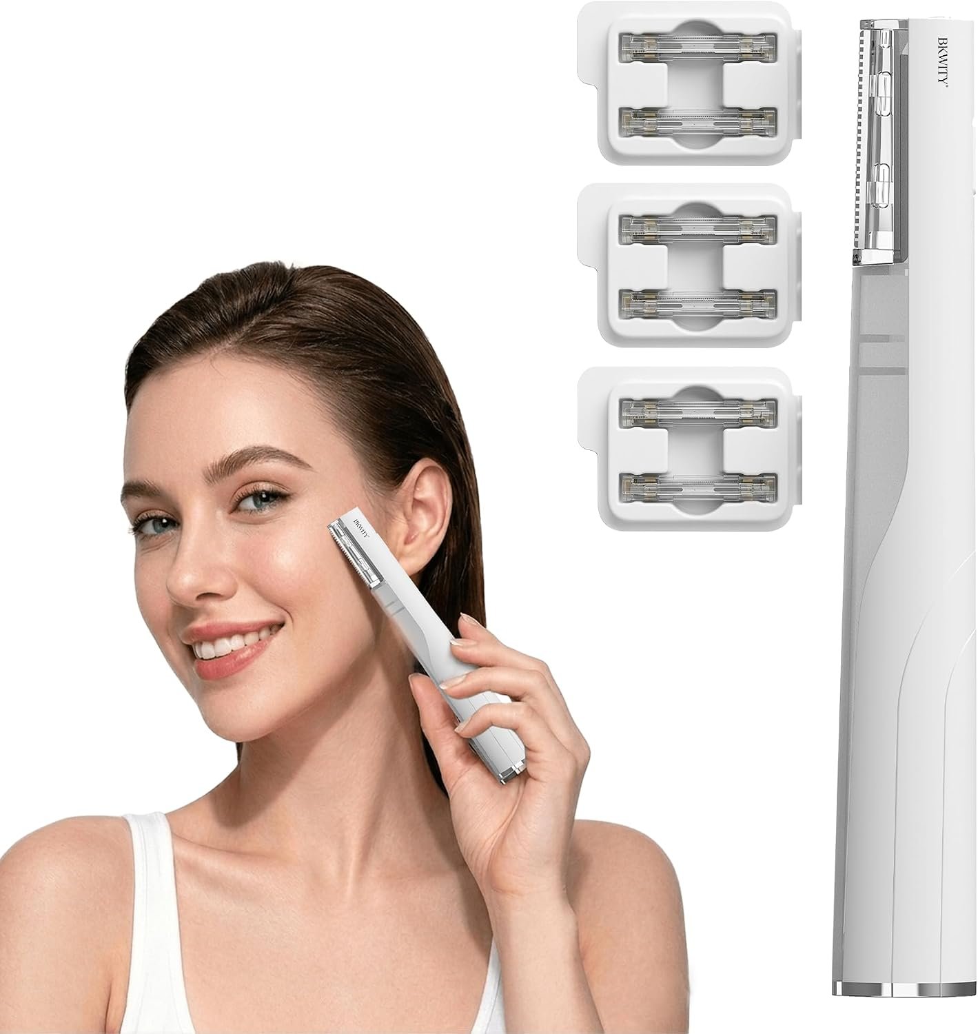 Sonic Dermaplane Razor for Women Facial Hair & Peach Fuzz Remover