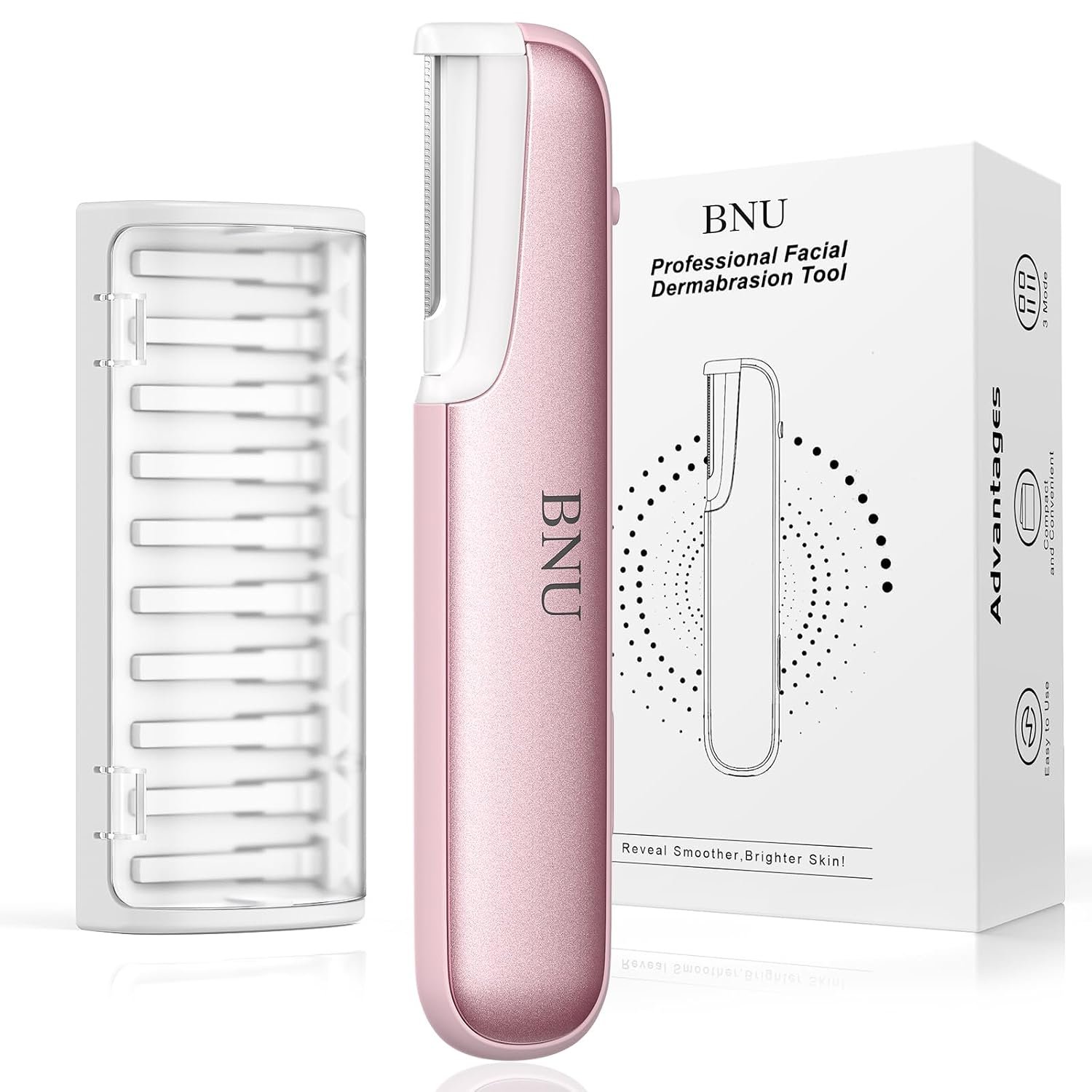 BNU Dermaplane Razor for Women Face Facial Hair Removal Pink