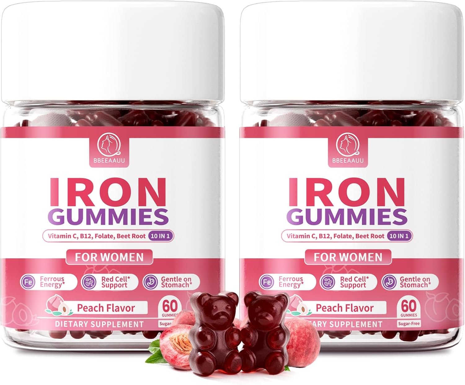 Iron Gummies for Women – Heme Iron for Max Absorption & Gentle on Stomach