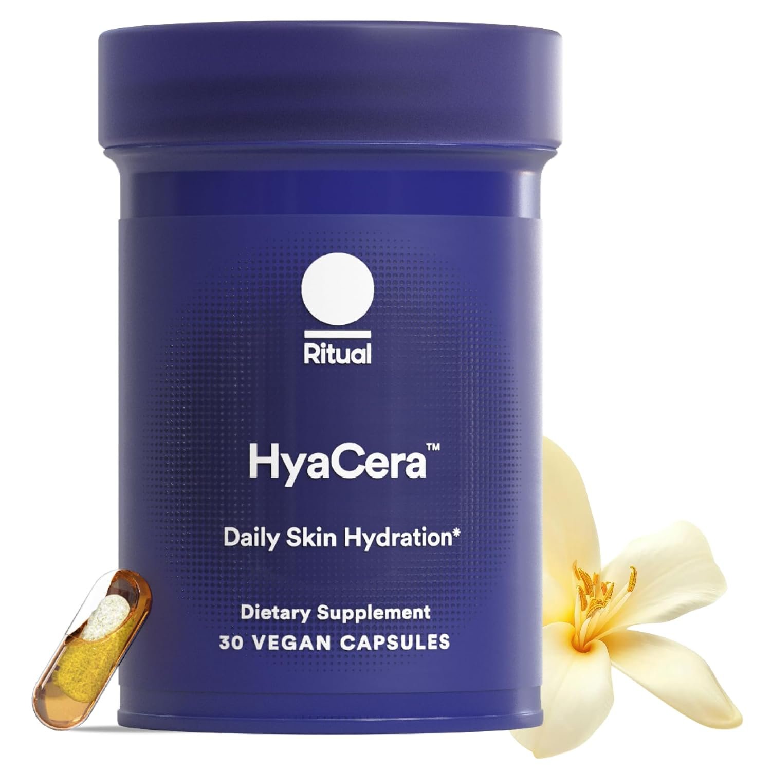 Ritual HyaCera Hyaluronic Acid Skin Supplement – 30 Capsules – 30 Servings