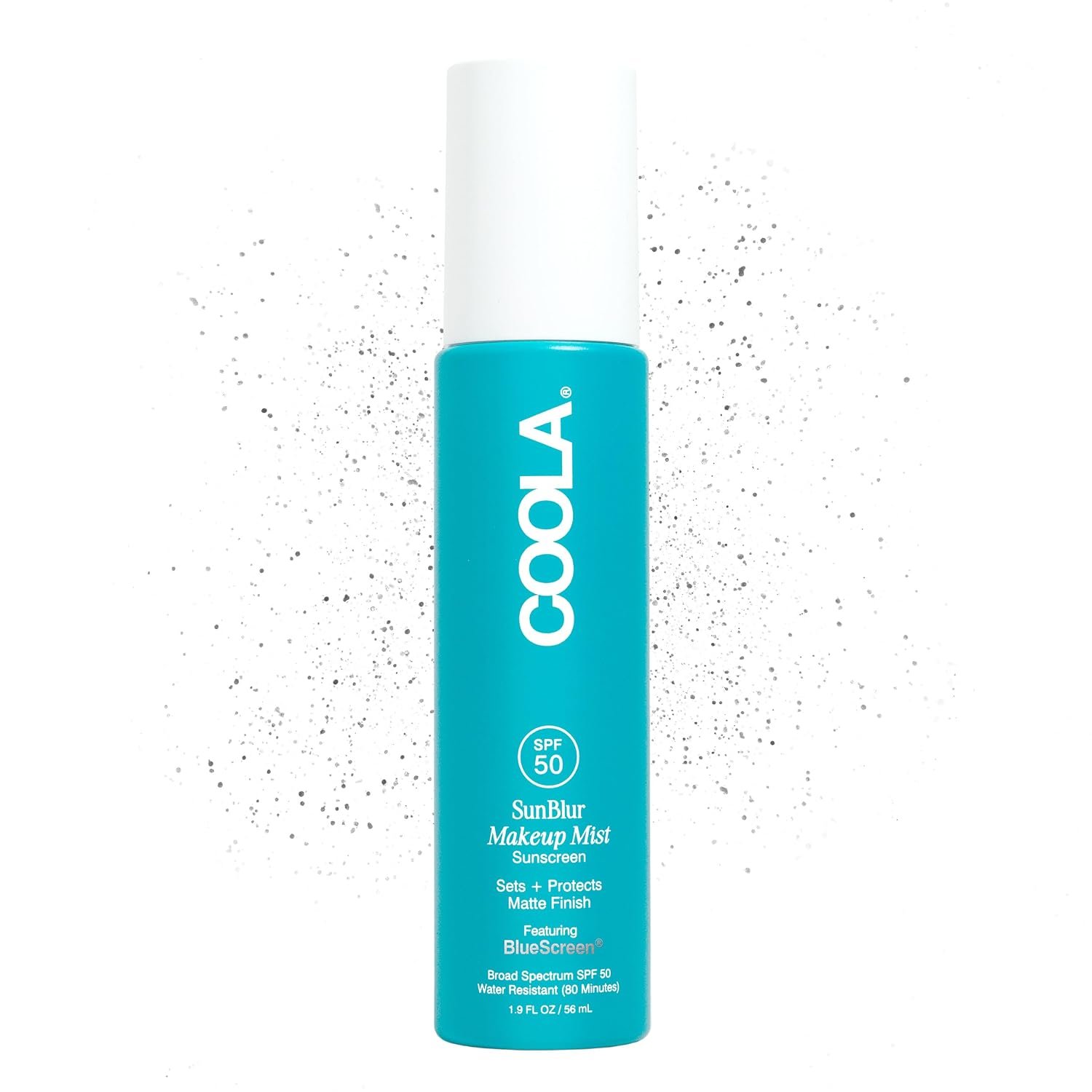 COOLA SunBlur Matte Makeup Setting Spray SPF 50, Face Sunscreen, 1 fl oz