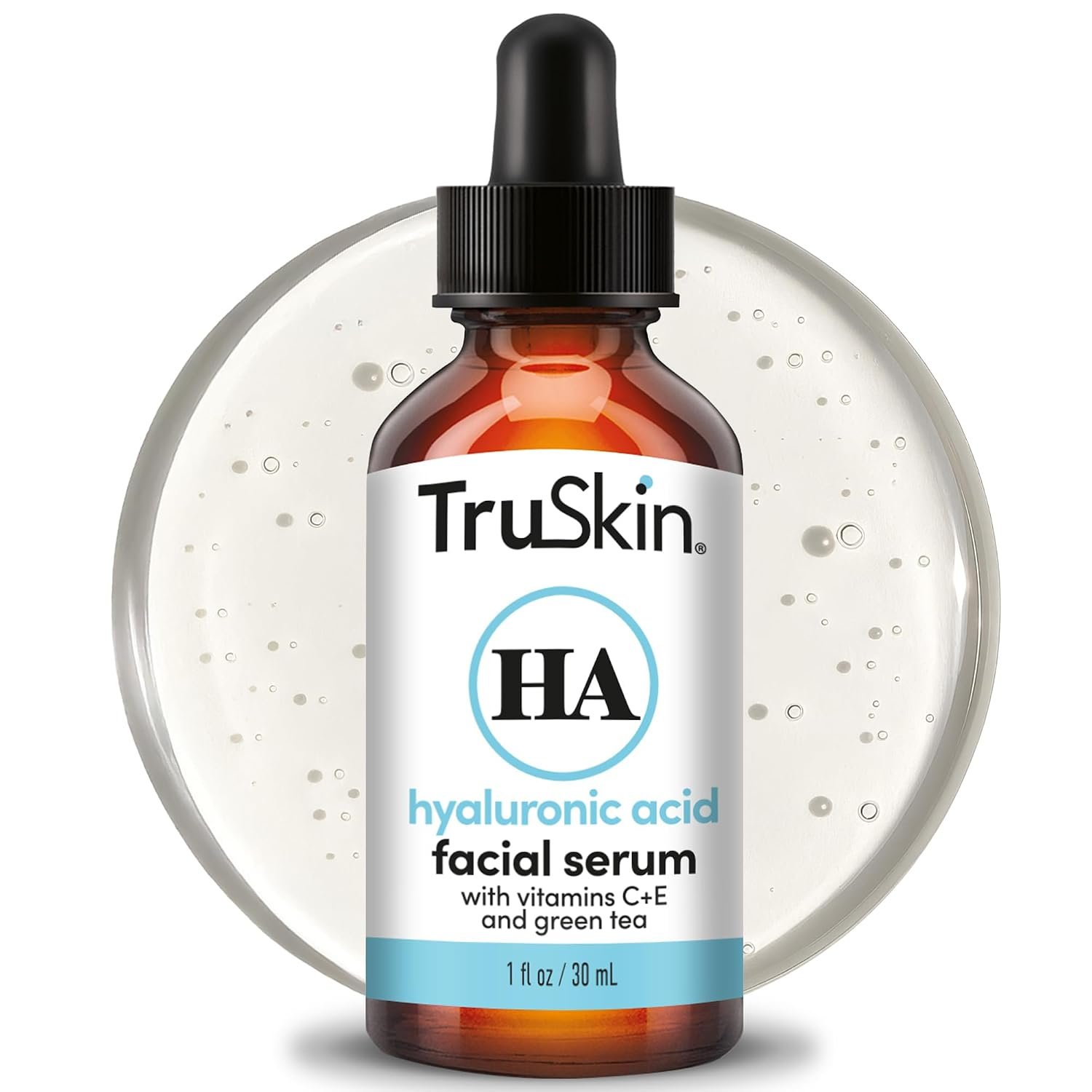TruSkin Hyaluronic Acid Serum for Face for Hydrated, Plumper Skin, 1 fl oz