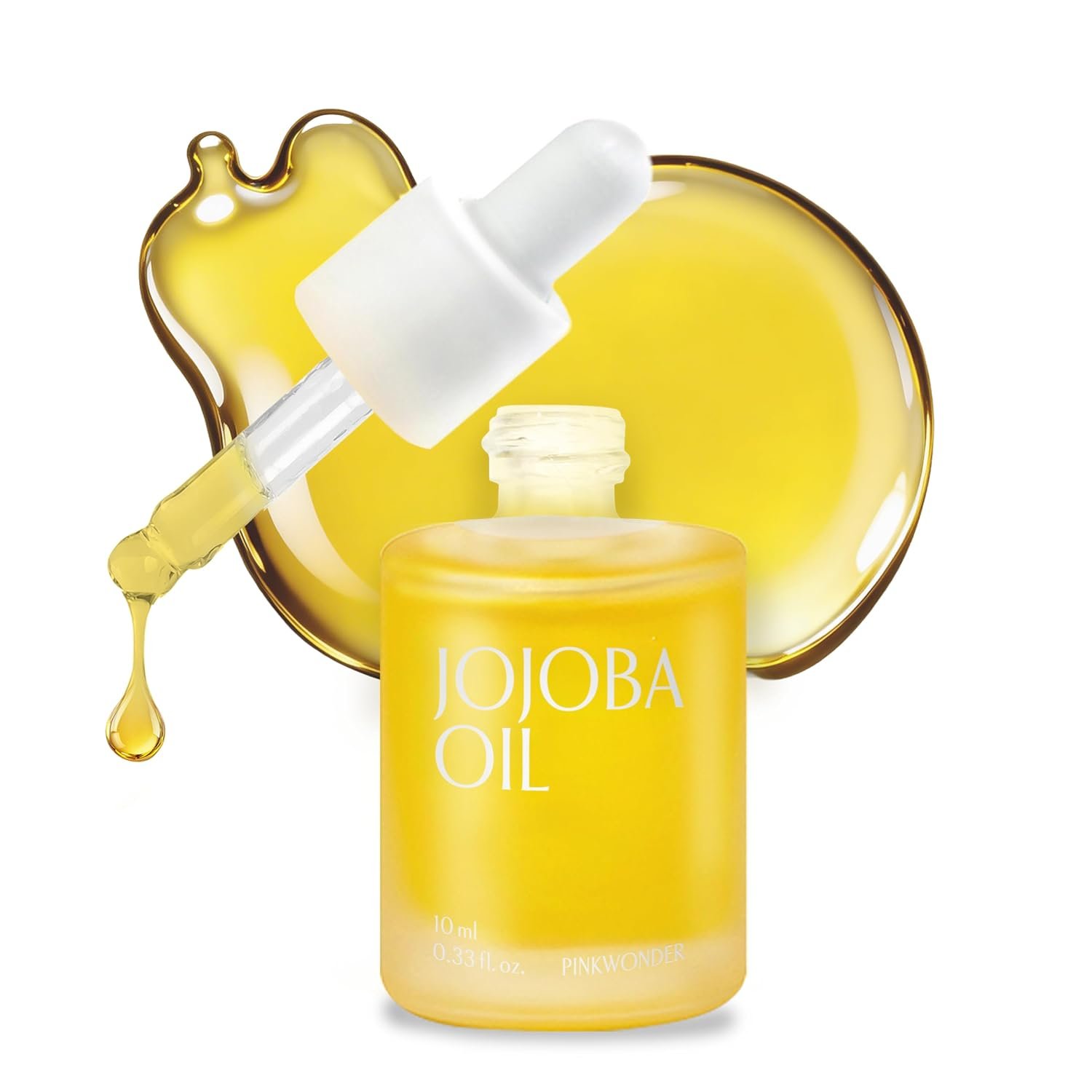 PINKWONDER Organic Jojoba Oil, Non-Greasy for Dry & Sensitive Skin 0.33oz