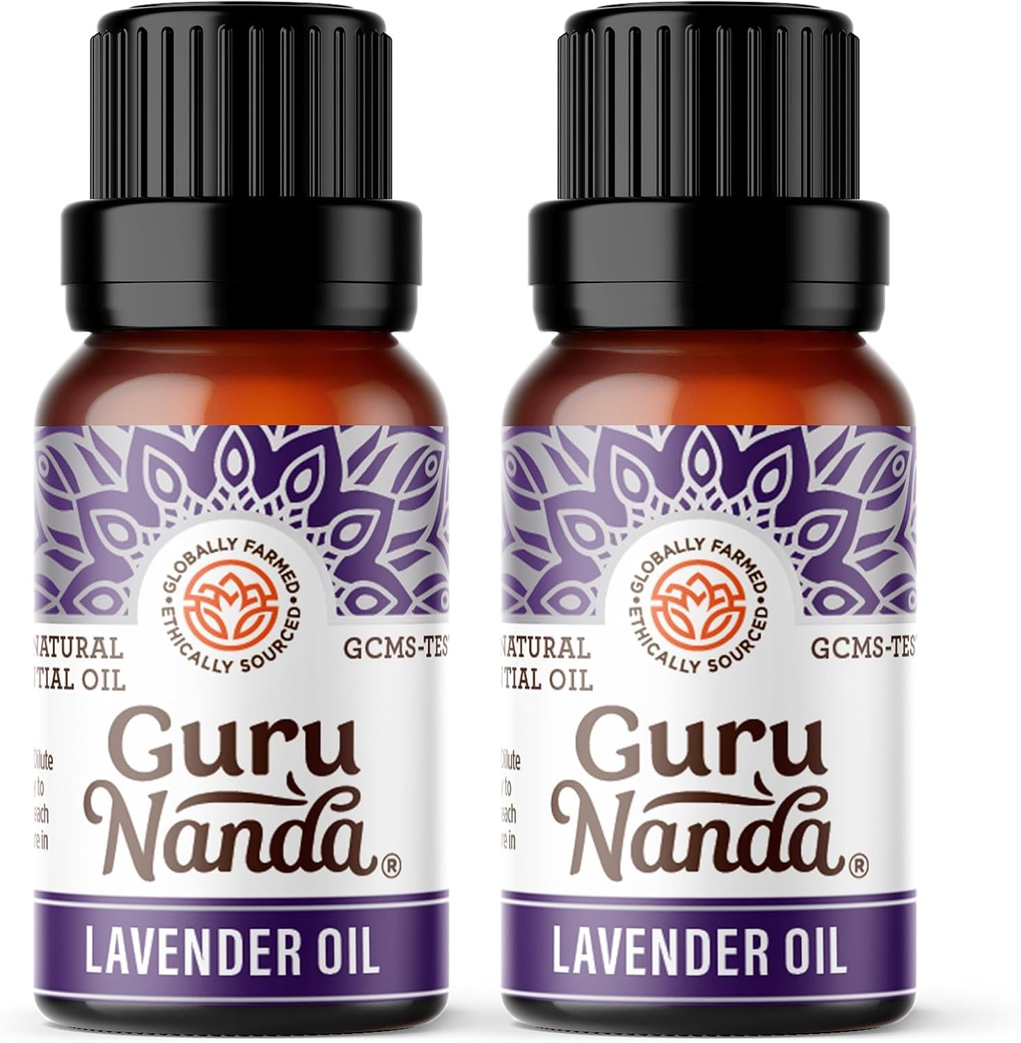 GuruNanda Lavender Essential Oil, Pure & Natural, 2×15 mL