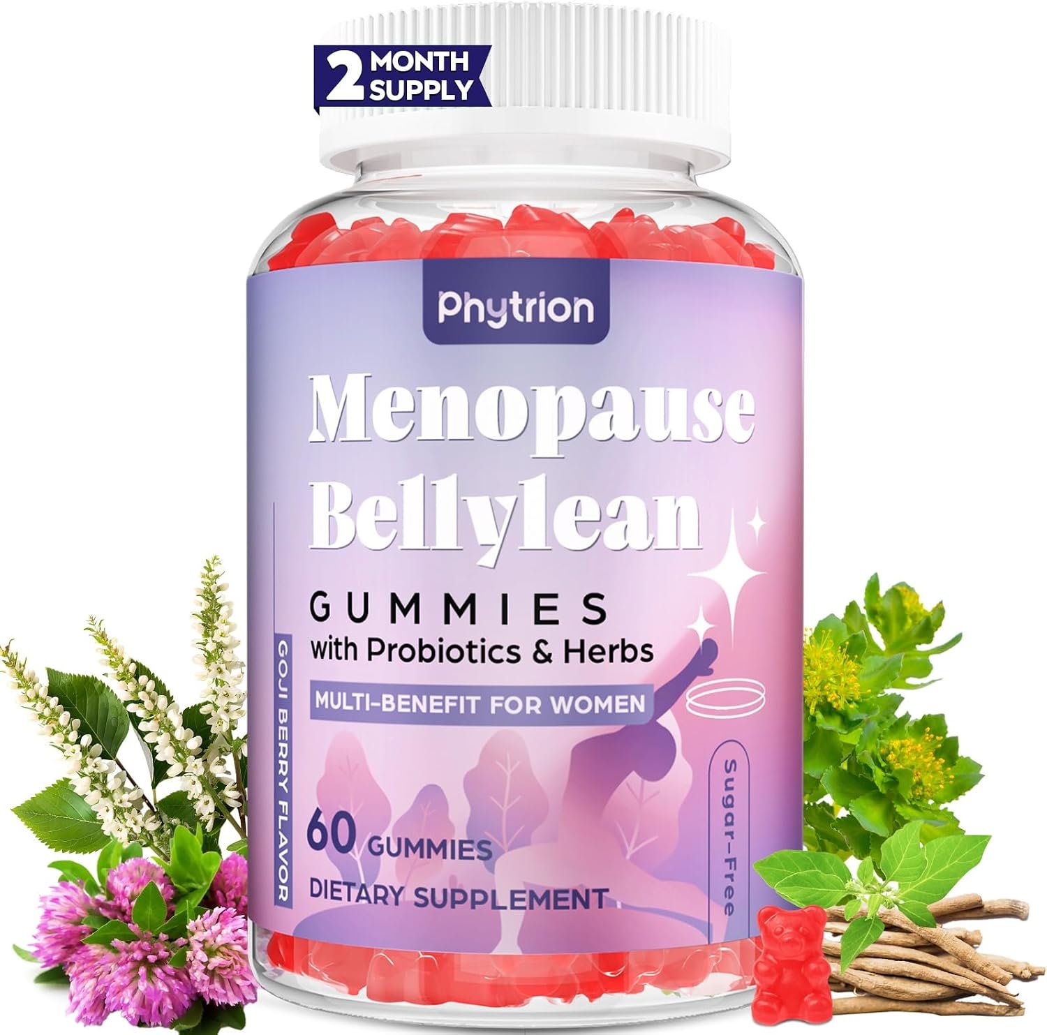 Menopause Supplements for Women, 60 Servings & 0 Sugar Menopause Gummies