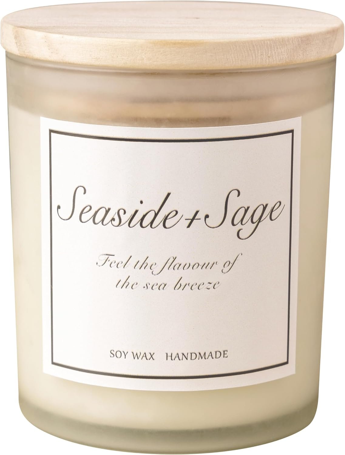 Seaside & Sage Candle, Summer Sea Breeze Scented Candle, Aromatherapy Gifts for Women, Feel The Flavour of Sea Breeze, Natural Soy Wax & Natural Essential Oils