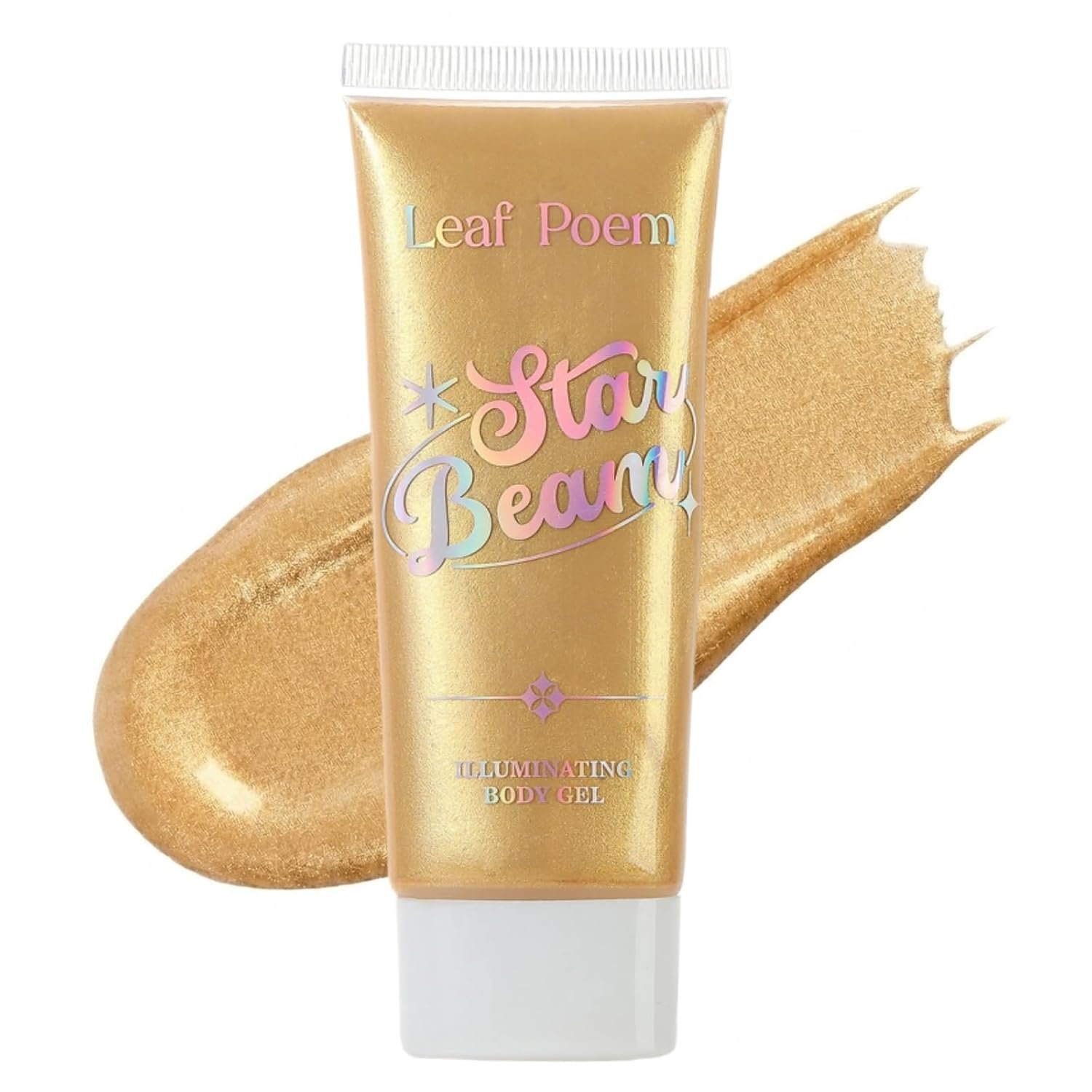 Body Shimmer Oil for Women, Liquid Highlighter for Face & Body Glow, Hydrating Glow Oil with Pearl Shimmer, Lightweight Non-Greasy Illuminator, 1.06 Oz, Gold (Gold)