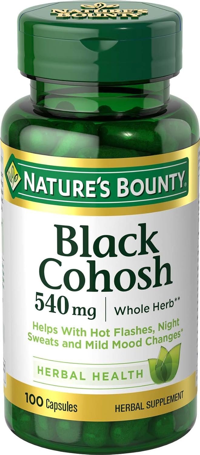 Nature’s Bounty Black Cohosh Root Supplement, 540 mg, 100 Capsules