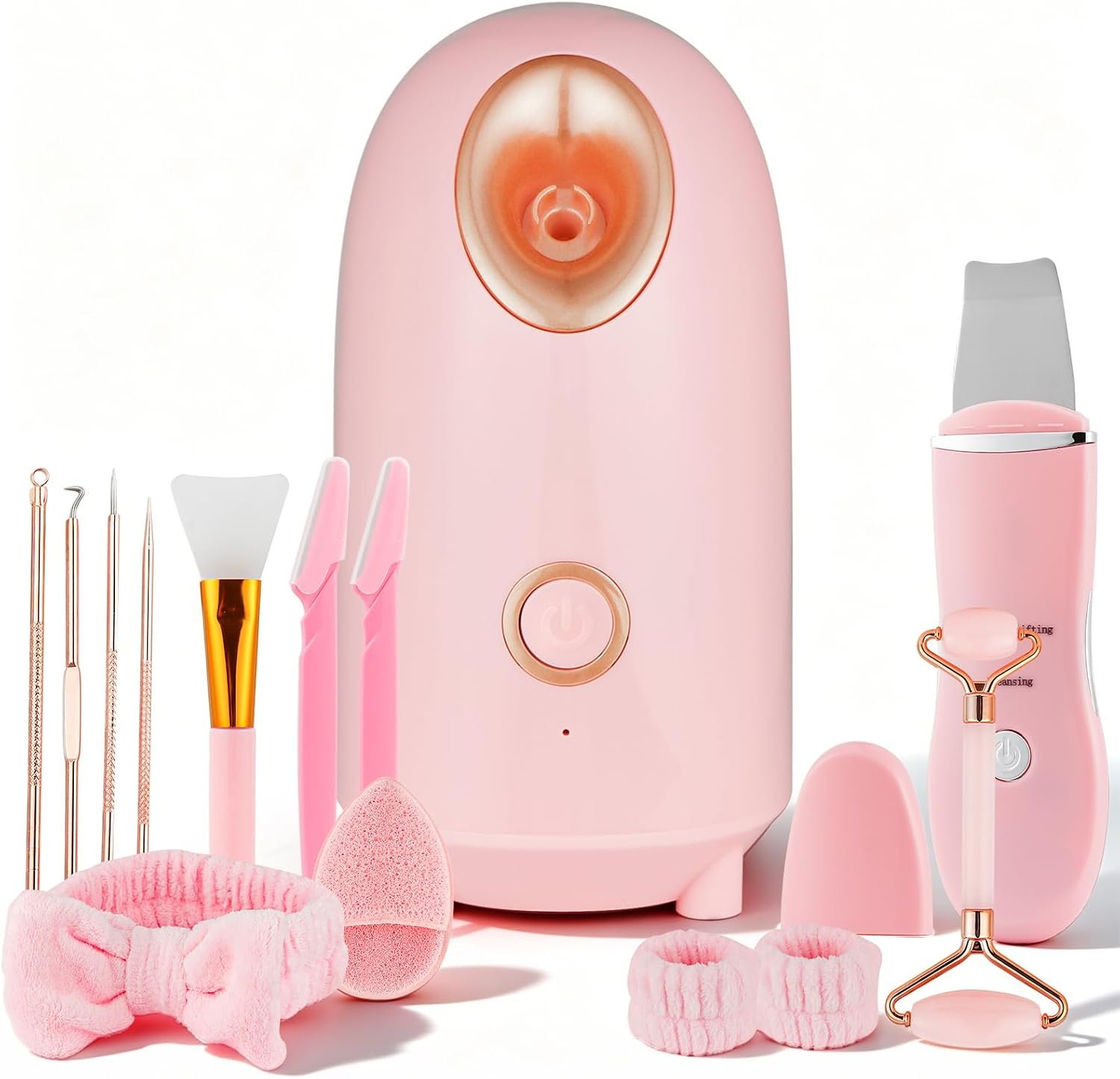 Facial Steamer Spa Kit with 8 Skin Care Tools