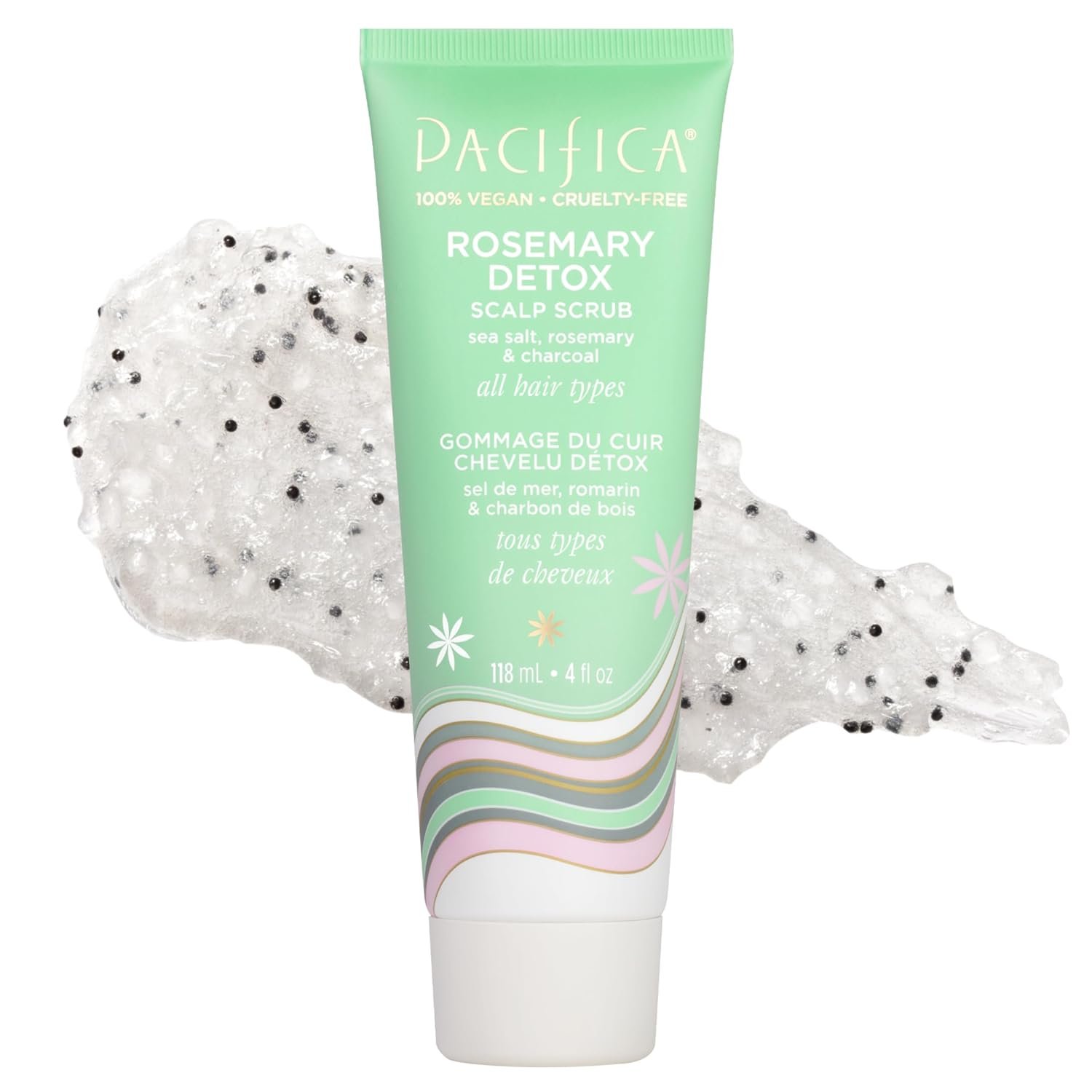 PACIFICA Rosemary Detox Scalp Scrub by Pacifica for Women – 4 oz Scrub, White