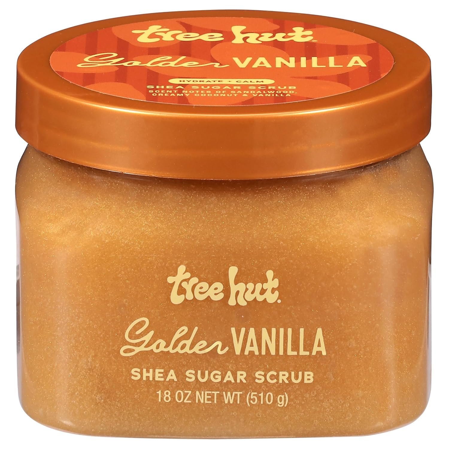 Tree Hut Body Scrub, Golden Vanilla, 18 Oz