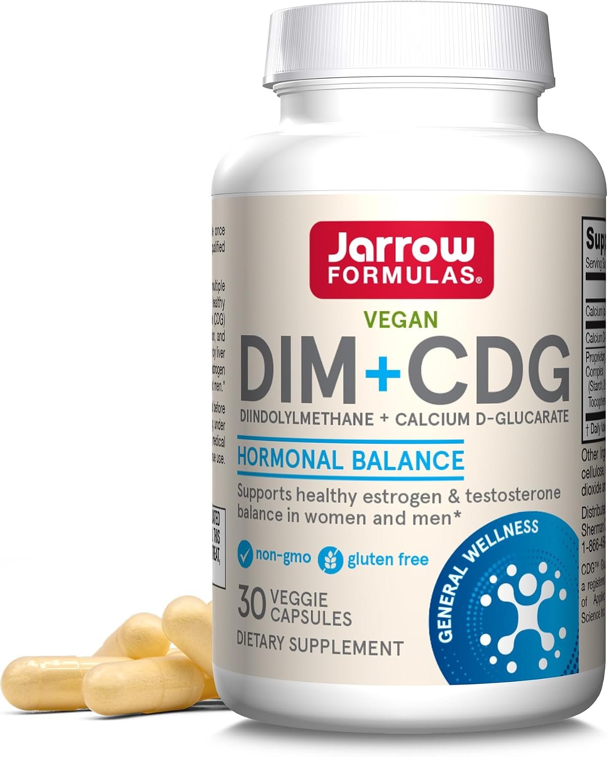 Jarrow DIM Plus, DIM Supplement Hormone Balance, 30 Count