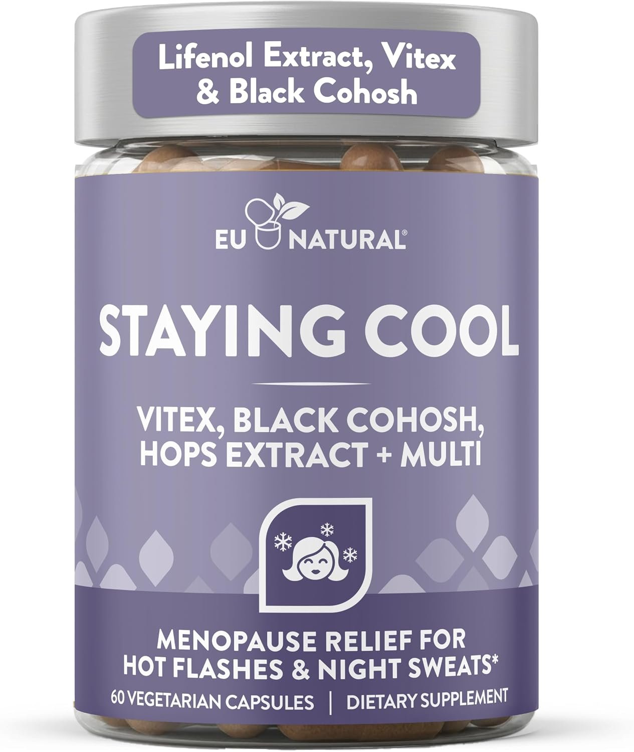 Staying Cool Hot Flash Relief for Women – Menopause Relief, 60 Capsules