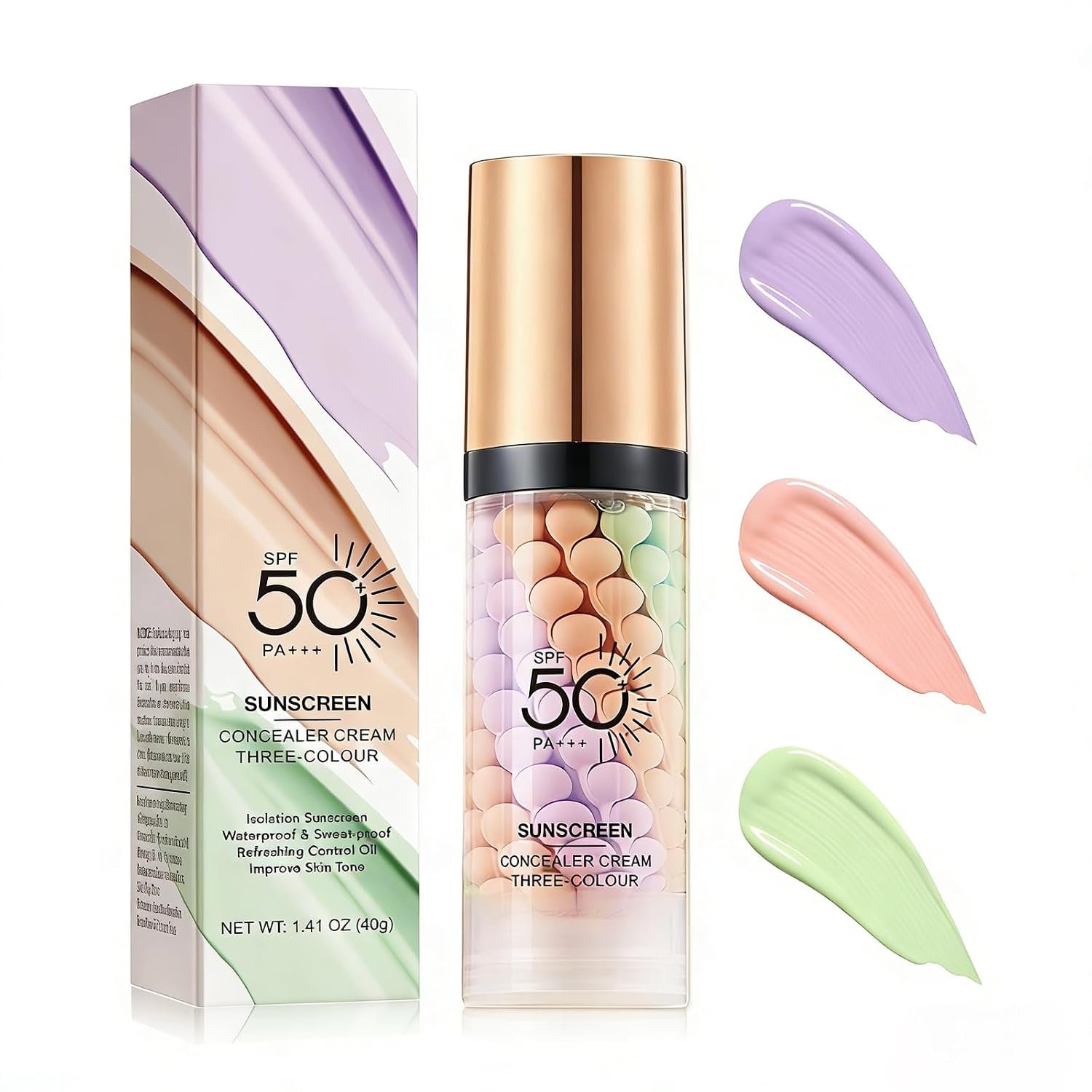 3 In 1 Primer for Face Before Makeup, SPF 50+, Sunscreen Isolation Cream