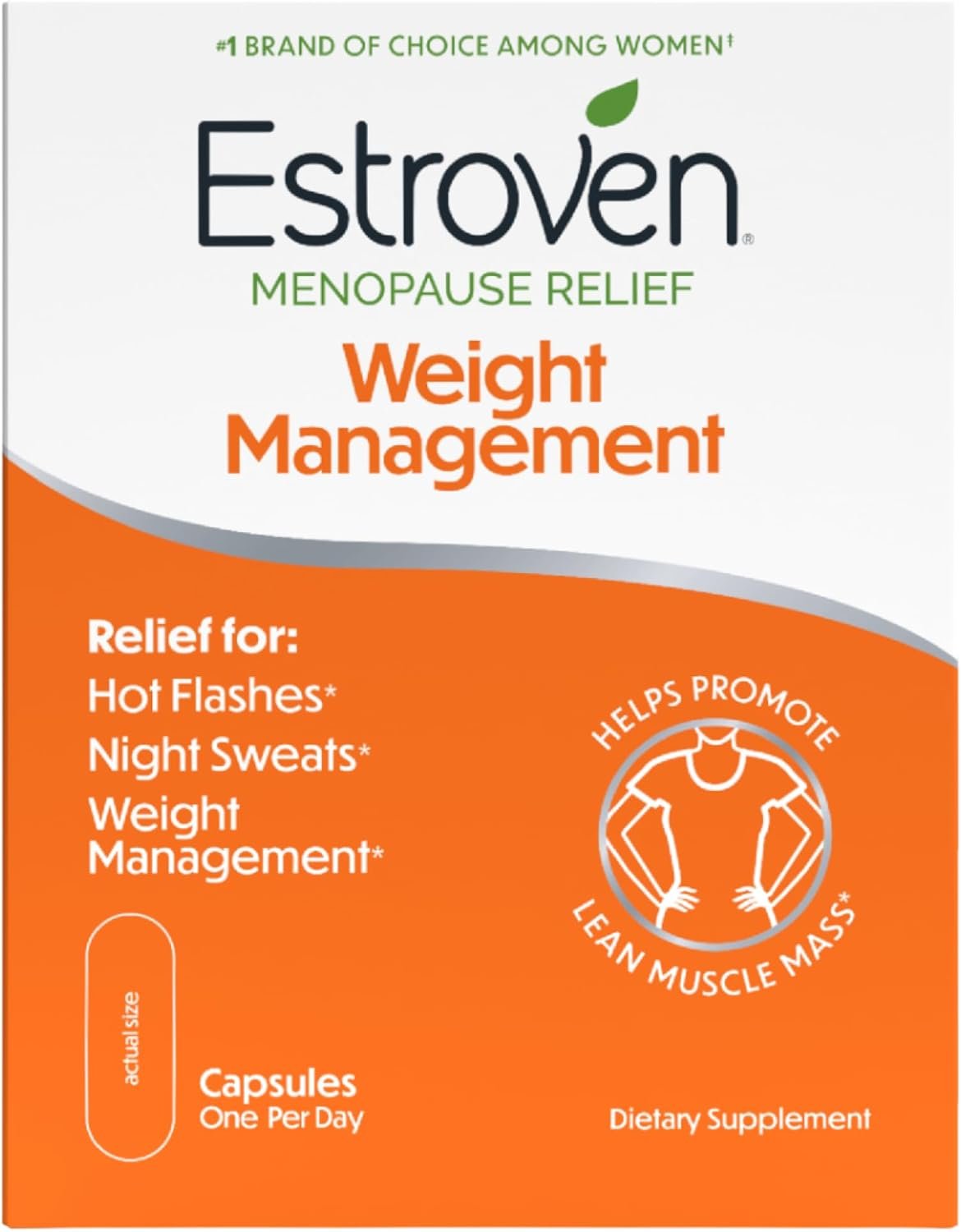 Estroven Weight Management for Menopause Relief Supplement for Women, 30 Ct