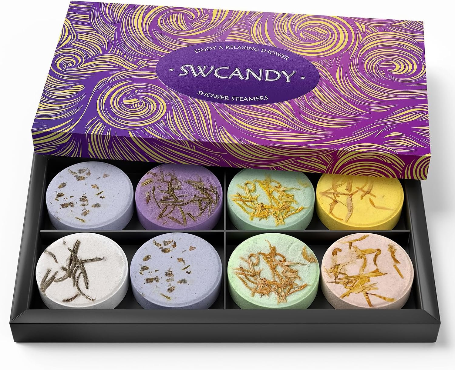 SWCANDY Shower Steamers Aromatherapy Gifts for Women 8 Pcs Shower Home Spa
