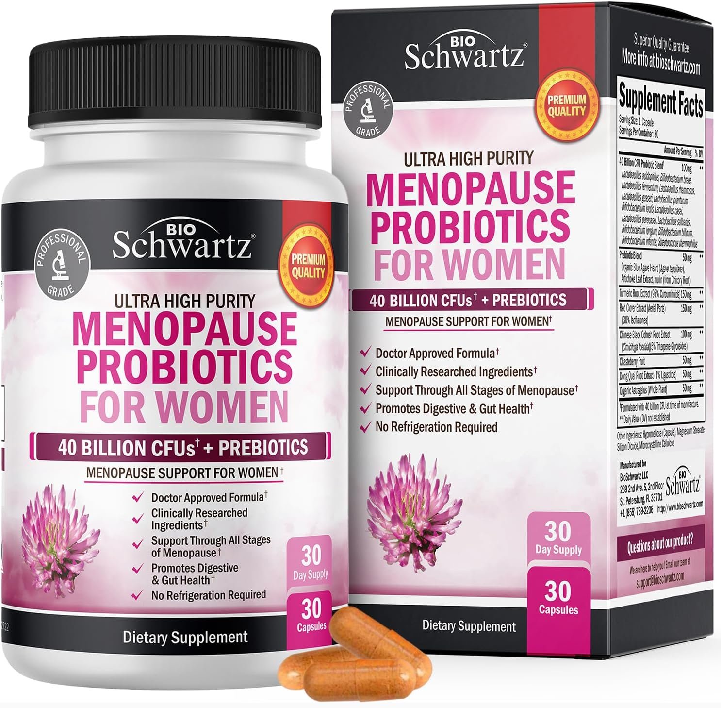 Menopause Supplements for Women – 40B CFU Menopause Probiotics for Women