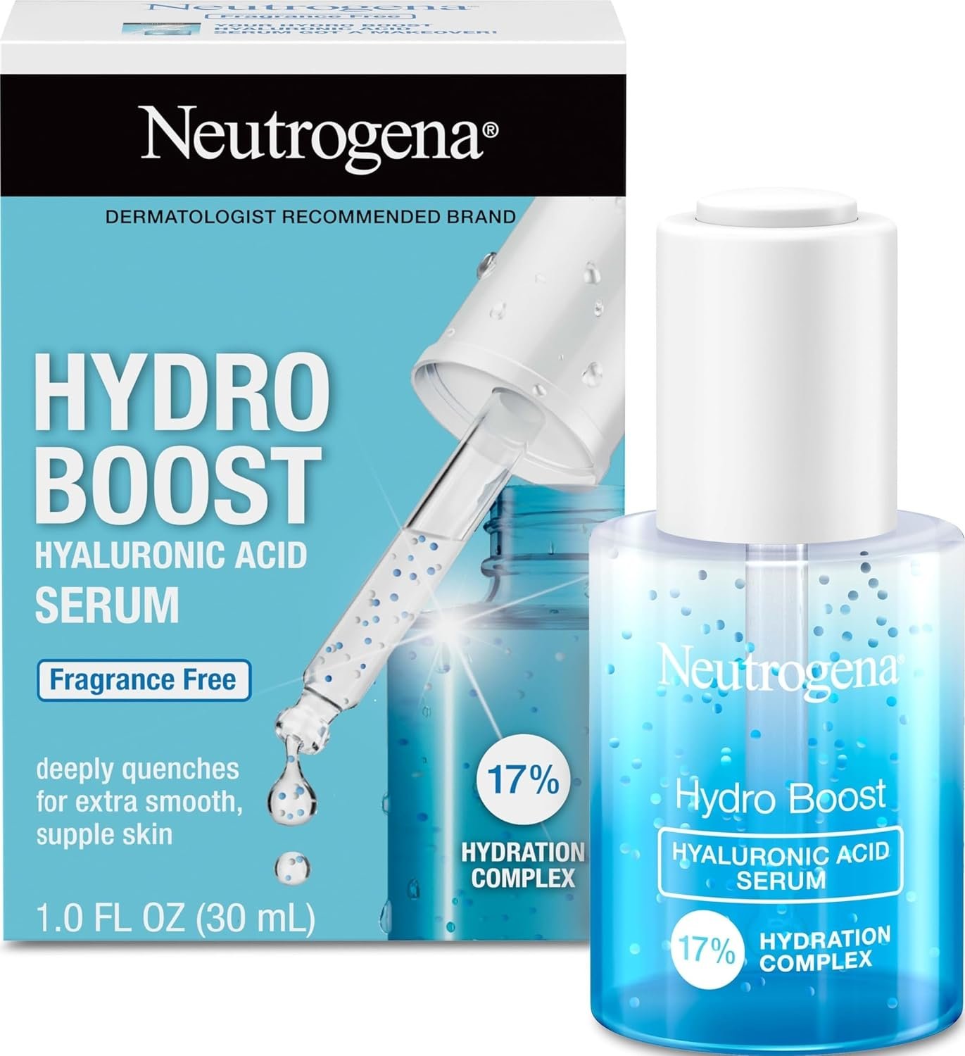Neutrogena Hydro Boost Hyaluronic Acid Serum for Face & Neck, 1 fl oz