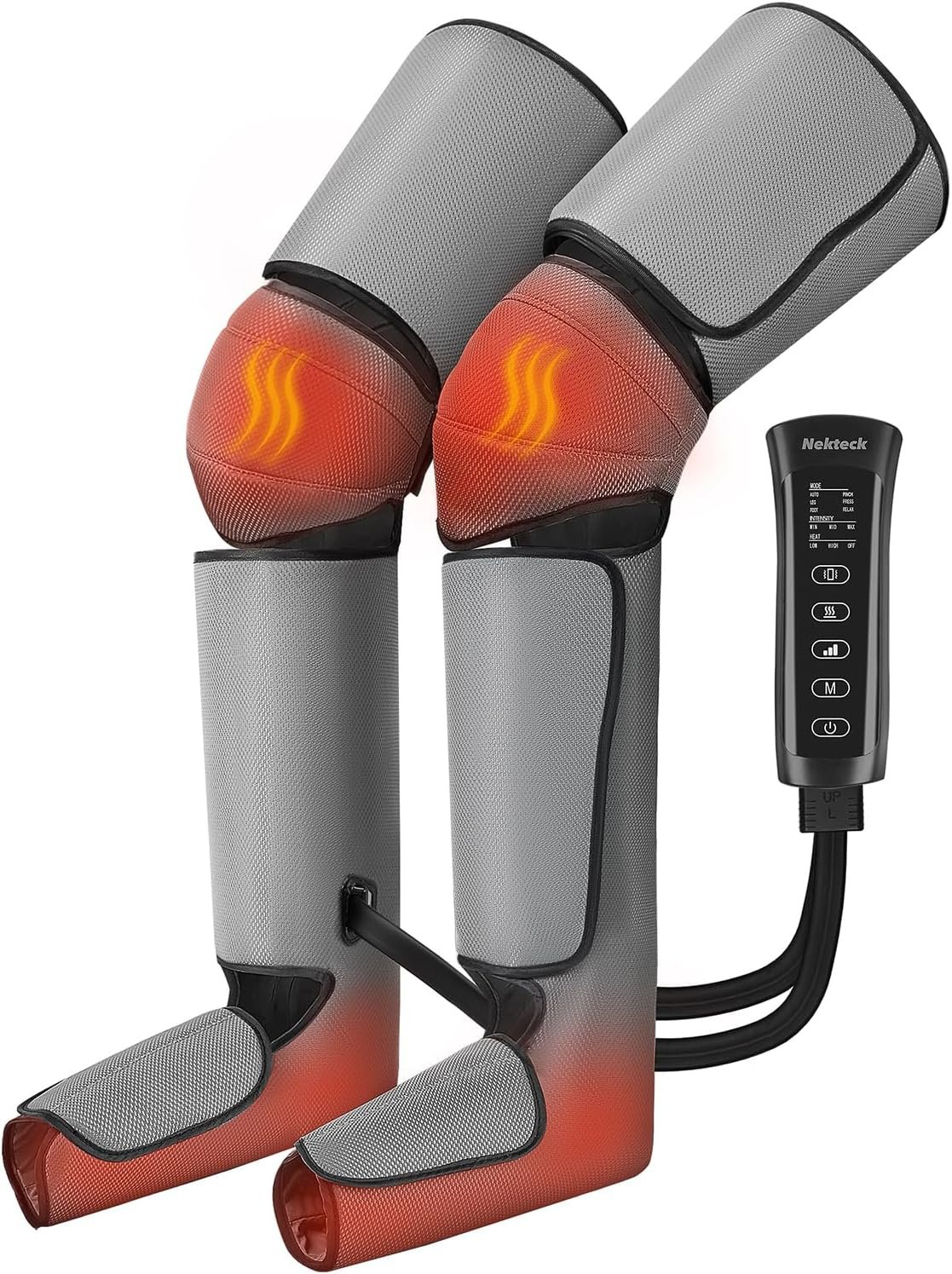 Nekteck Leg Massager for Circulation and Pain Relief, 2 Heat & 3 Vibration