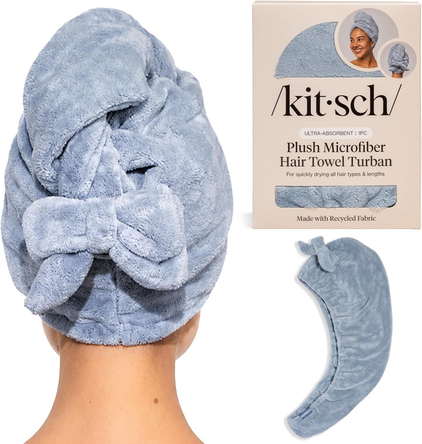 Kitsch XL Microfiber Hair Towel Wrap for Women