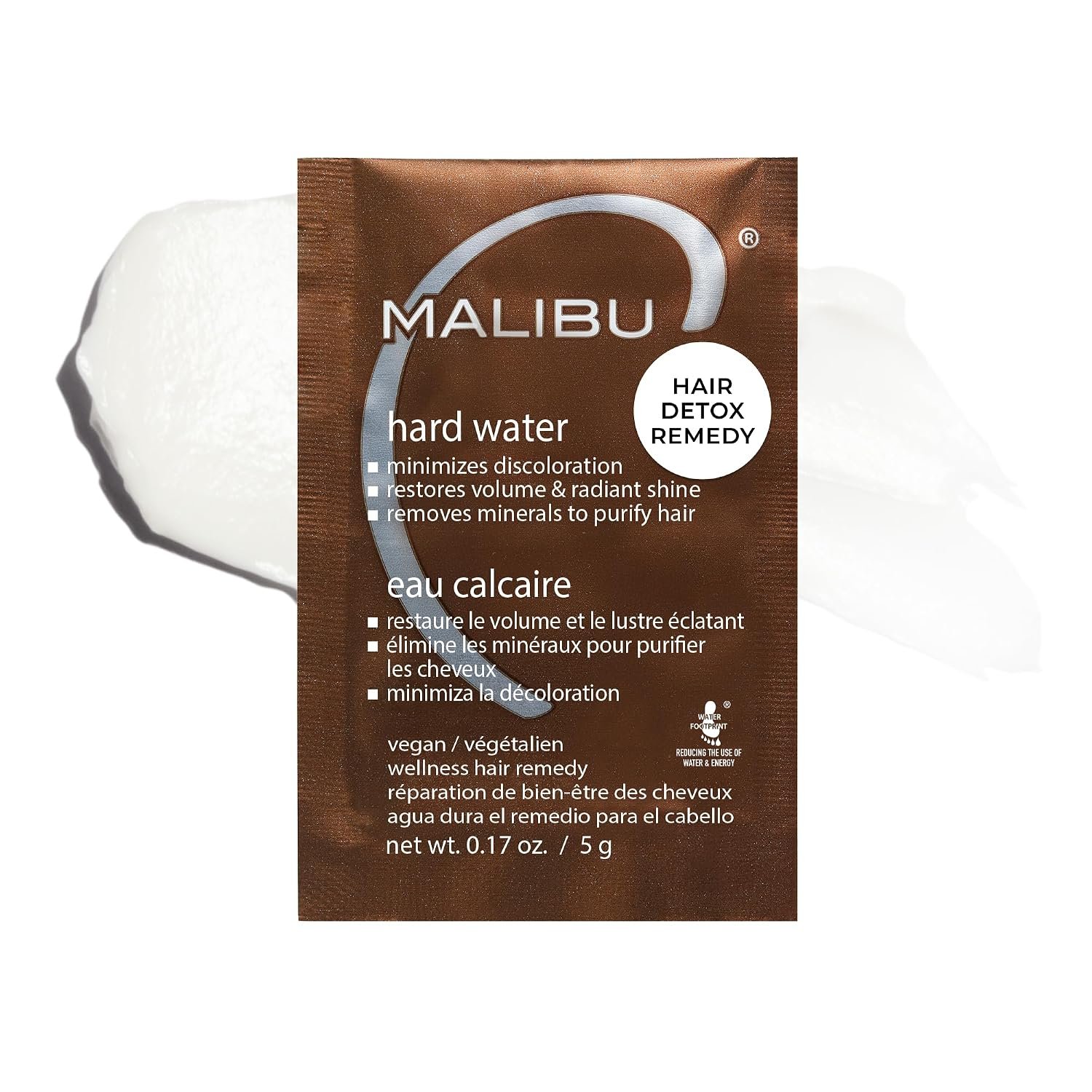 Malibu C Hard Water Wellness Hair Remedy – Removes Hard Water Deposits & Impurities + Restores Volume and Radiant Shine with Vitamin C Complex (1 Packet)