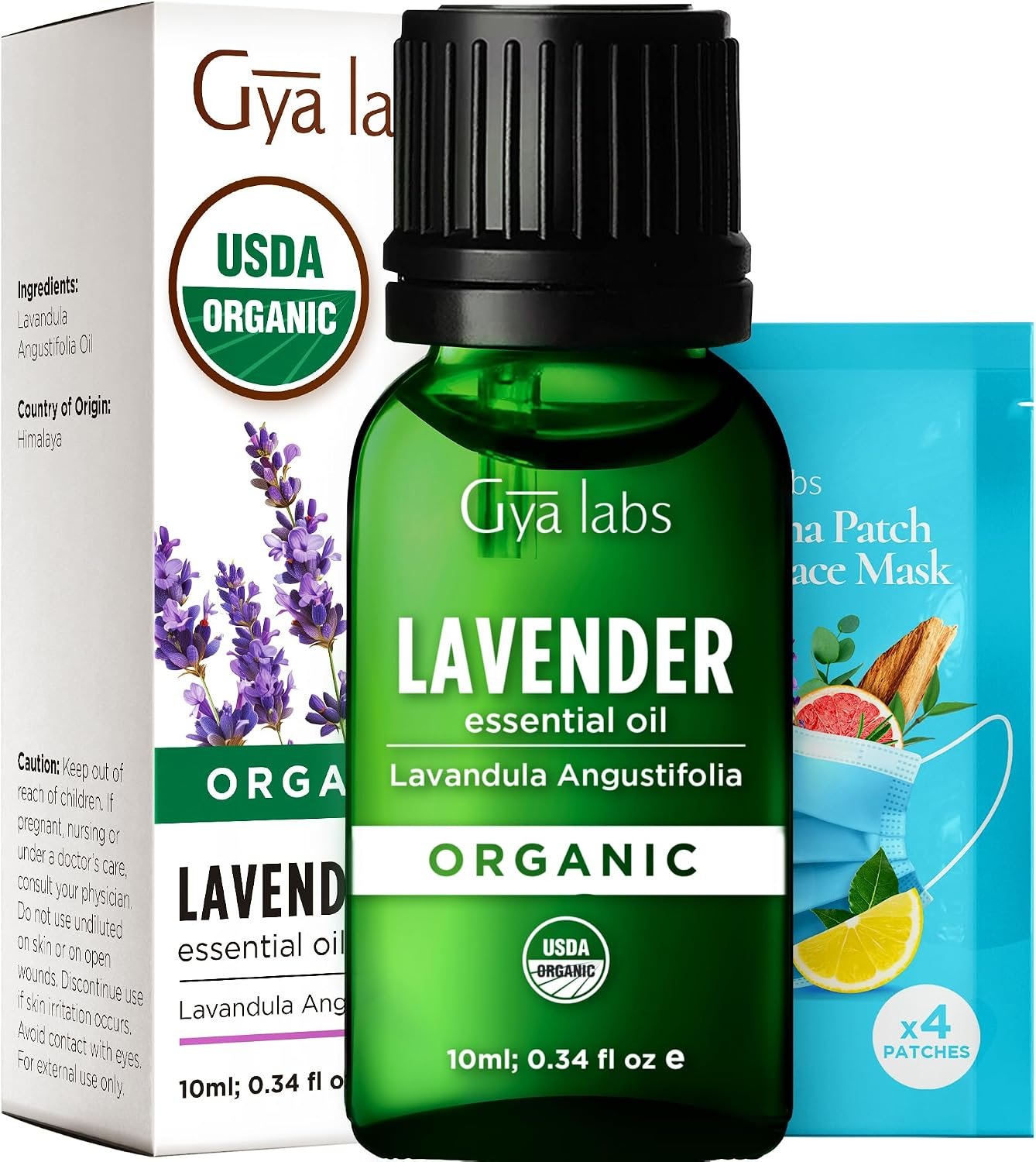 Organic Lavender Essential Oil 0.34 Fl Oz – for Skin and Hair