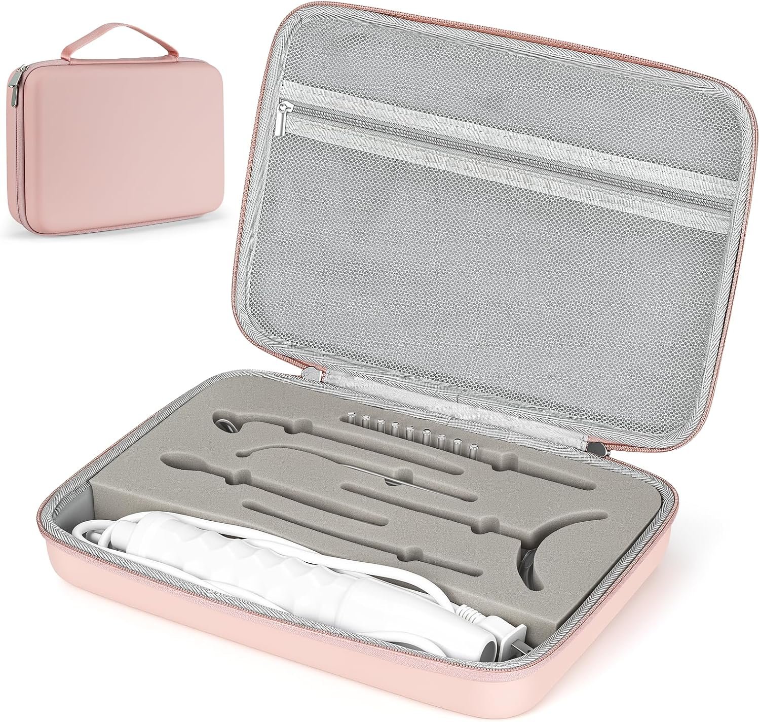 Case for High Frequency Wand, Fits for TUMAKOU/Quiet&Far/UUPAS/Uaike/DARSONVAL Skin Machines, Travel Carrying Case for Professional Skin Portable Clinical high Frequency – Pink (CASE ONLY)