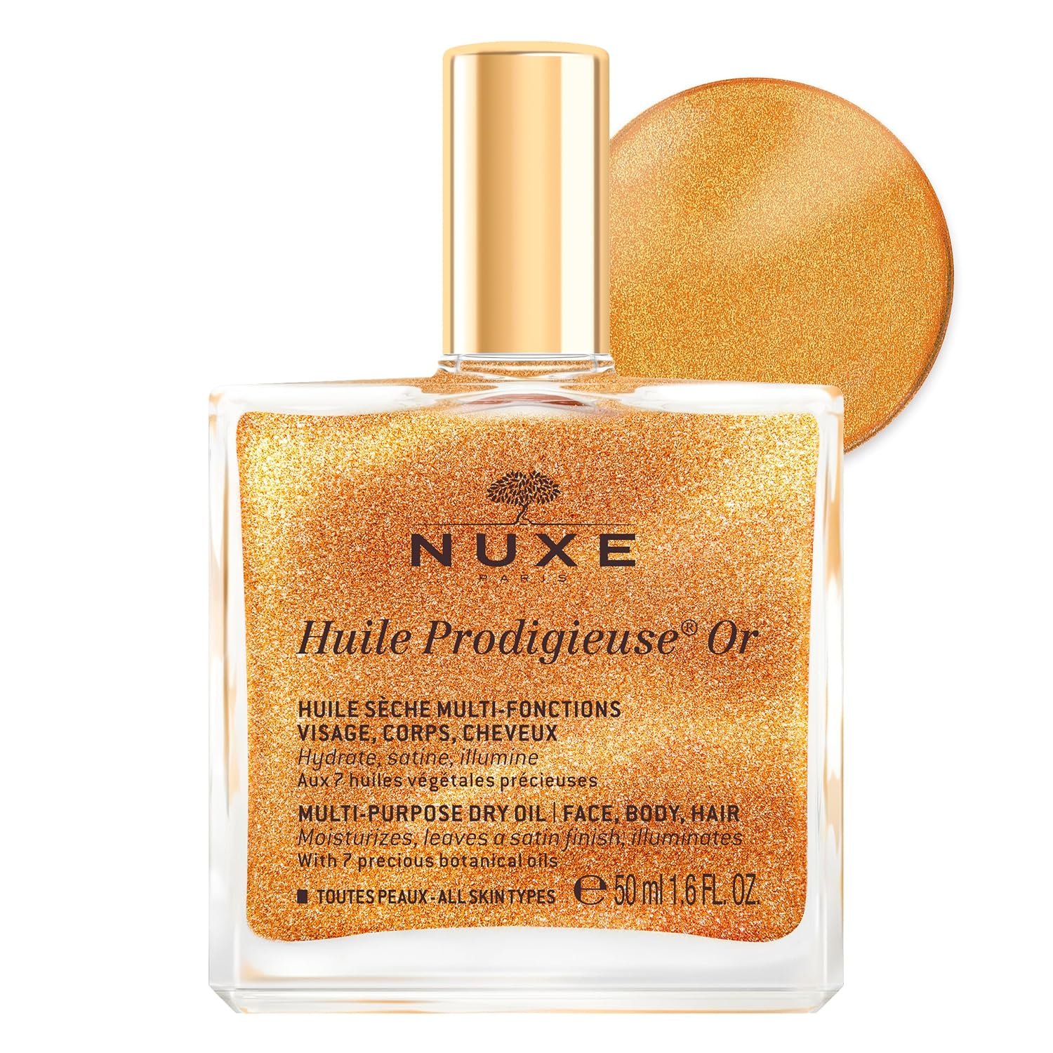 NUXE Huile Prodigieuse Shimmer Body Oil for Skin & Hair