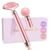 Upgrade 2 in 1 Vibrating Jade Facial Massager Roller, Electric Rose Quartz Eye Face Roller to Press Skin Cream Oil for Anti-Aging Reducing Wrinkles and Glowing Youthful Skin Tone