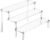 HENABLE Large Acrylic Display Risers, Perfume Stand Organizer, Clear Acrylic Shelf Risers for Display Stands for Food, Tabletop Use, Amiibo Funko POP Figure, 3 Tier Clear Cupcake Stand Risers