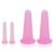 4 Pcs Facial Cupping Set, Natural Silicone Massage Cup for Body, Face, Neck, Back, Eye Massage, Vacuum Tank, Perfect for Body, Anti-Aging Beauty Tool (2 Small & 2 Large, Pink)