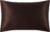 LILYSILK Pillowcase for Hair and Skin 100% Mulberry Silk 19 Momme Both Sides Silk Bed Pillow Cover with Hidden Zipper 1 Pc Standard Size 20”x26” Chocolate Brown